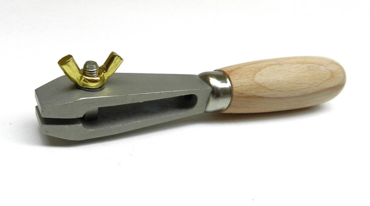 Hand Vise Holder Pin Vise Smooth Jaw Wood Handle Hard Steel Spring Back Jewelry