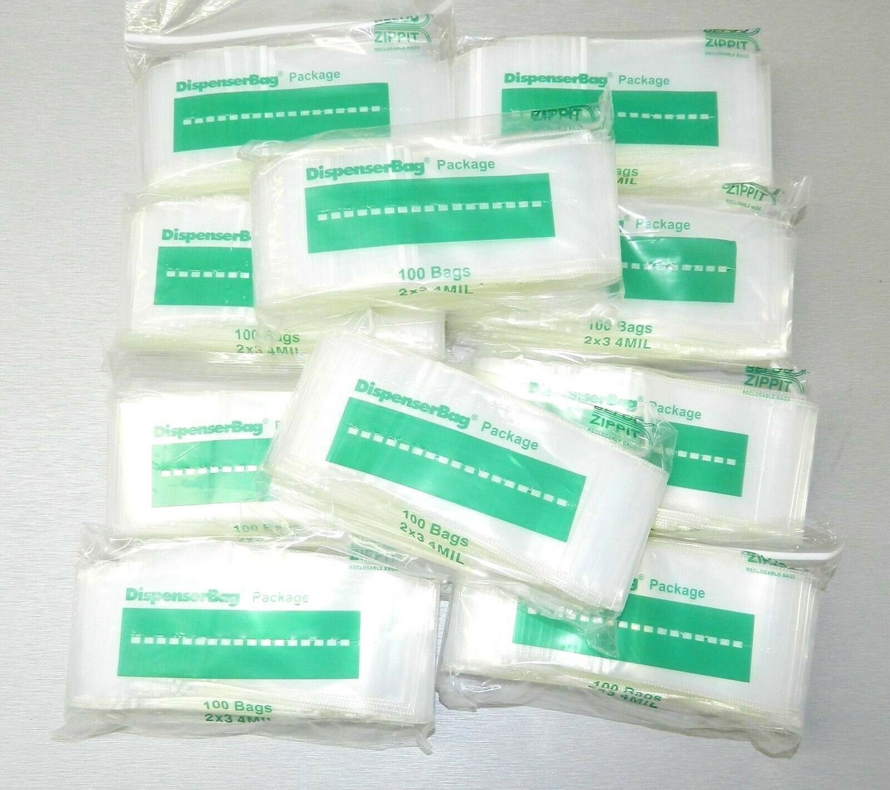 Reloc Zippit 2" x 3" Reclosable 4mil Clear Poly Bag 4R23 Per Pack of 1000