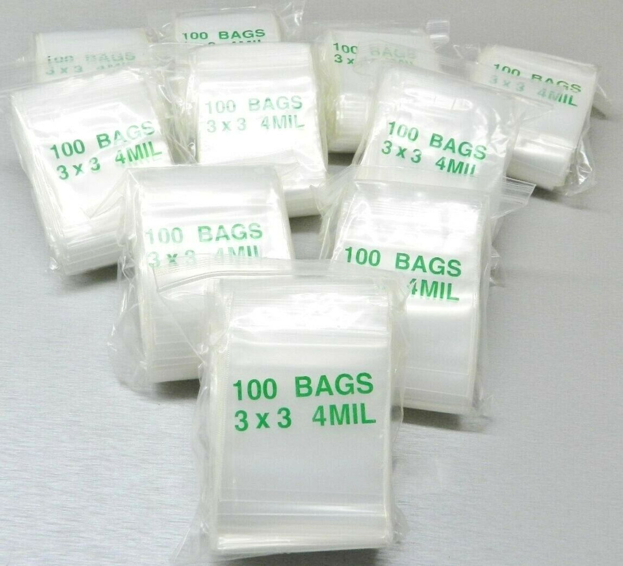 Reloc Zippit 3" x 3" Reclosable 4mil Clear Poly Bag  Pack of 1000