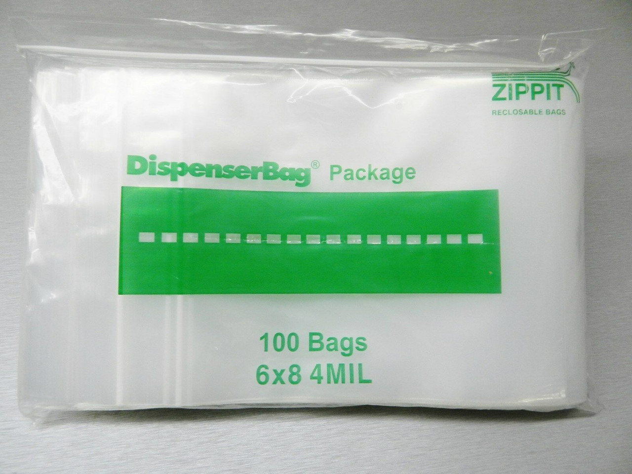 Reloc Zippit 6" x 8" Reclosable 4mil Clear Poly Bag 4R68 Per Pack of 1000