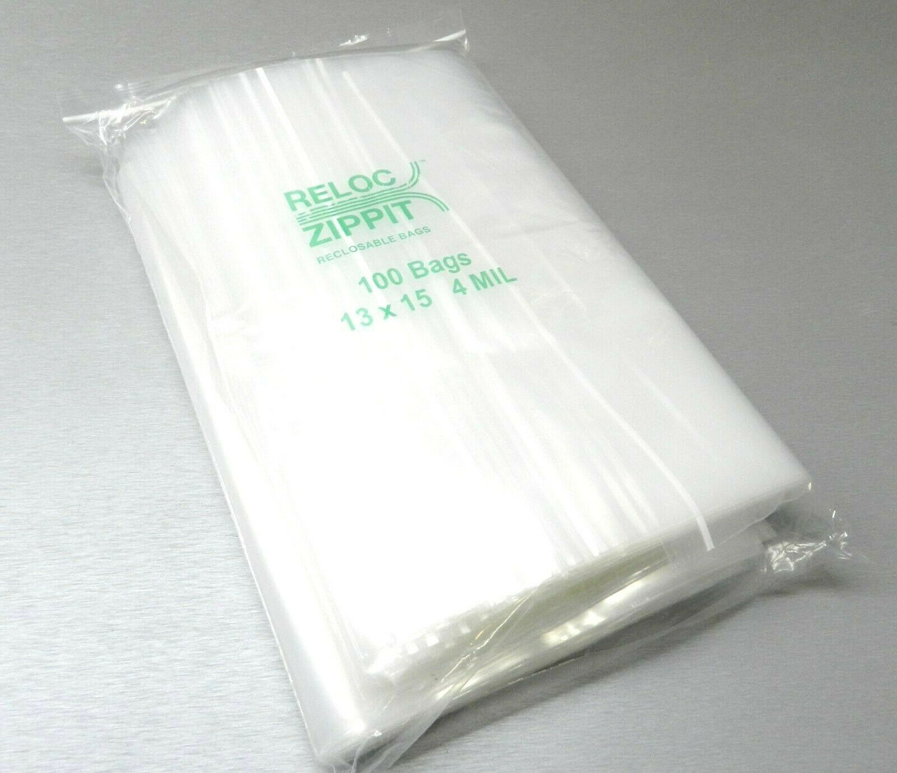 13 x 15 x 3 mil - Reclosable Top Handle Bags