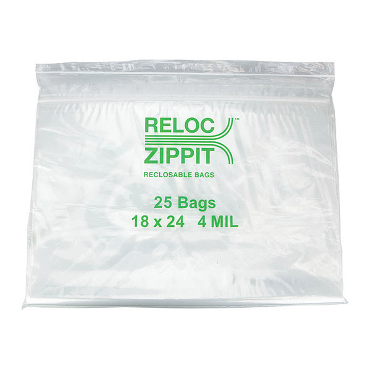 24 x 24, 2 Mil Clear Reclosable Bags - Extra Large Zip Lock Bags