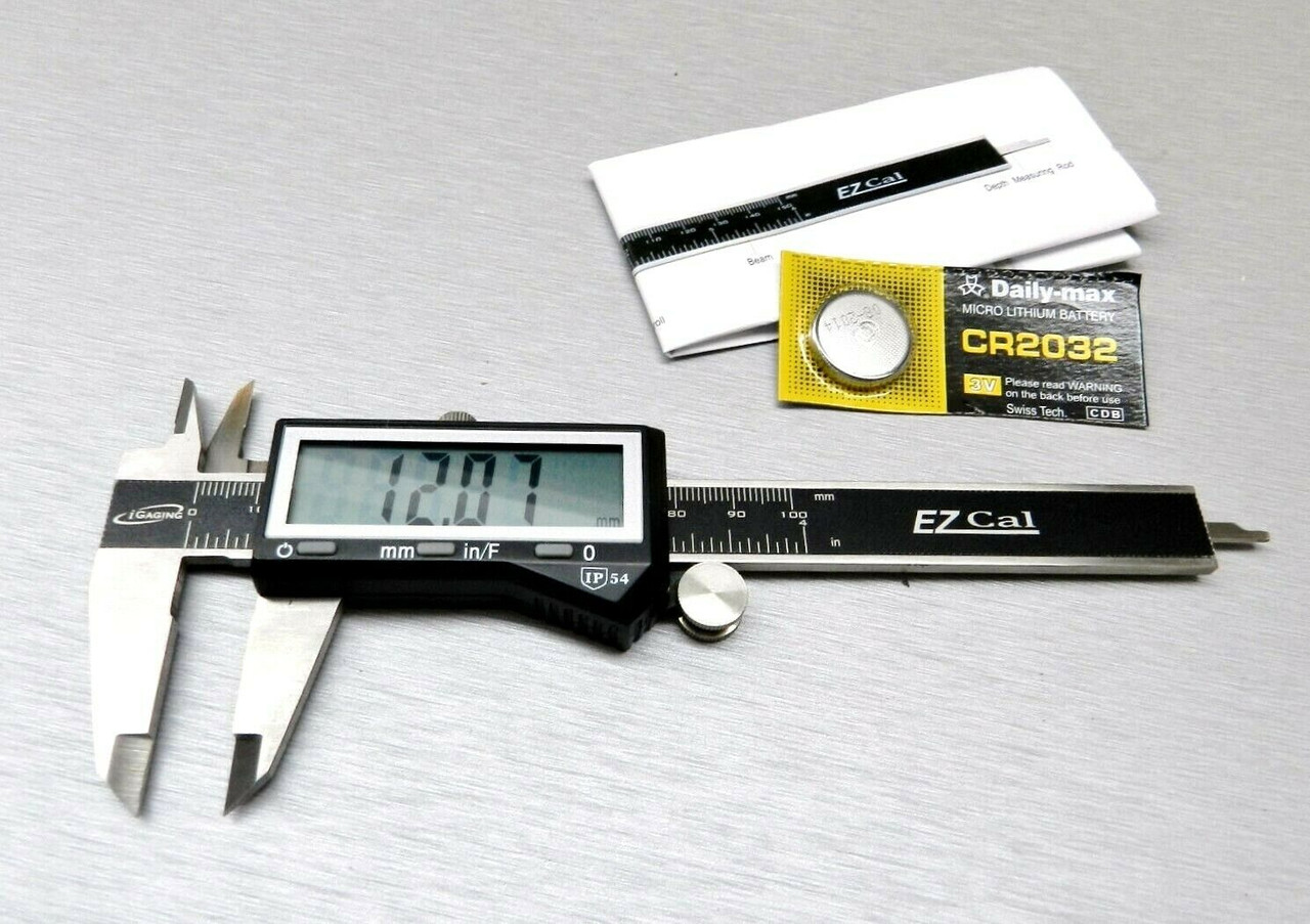 4" Digital Electronic Caliper by iGaging Fractional 3 Way LCD Stainless EZ Cal