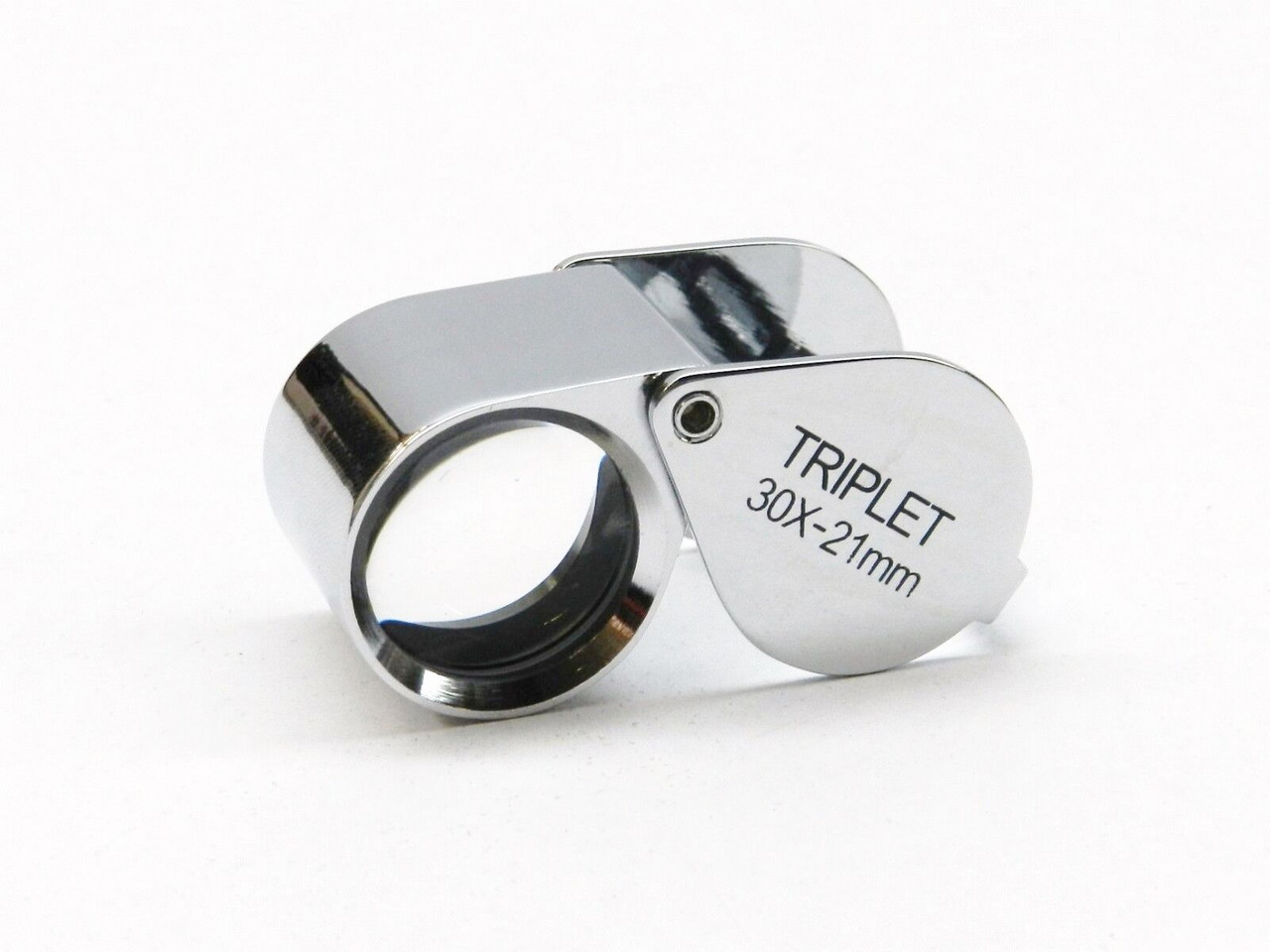 15X Jewelry Loupe Jewelers Triplet 21mm Silver Loupe with Case