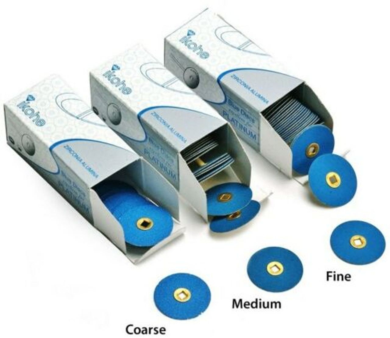 Zirconia Alumina Sanding Snap-On Brass Discs 7/8" 3 Grits 50ea Ikohe Blue Zircon 