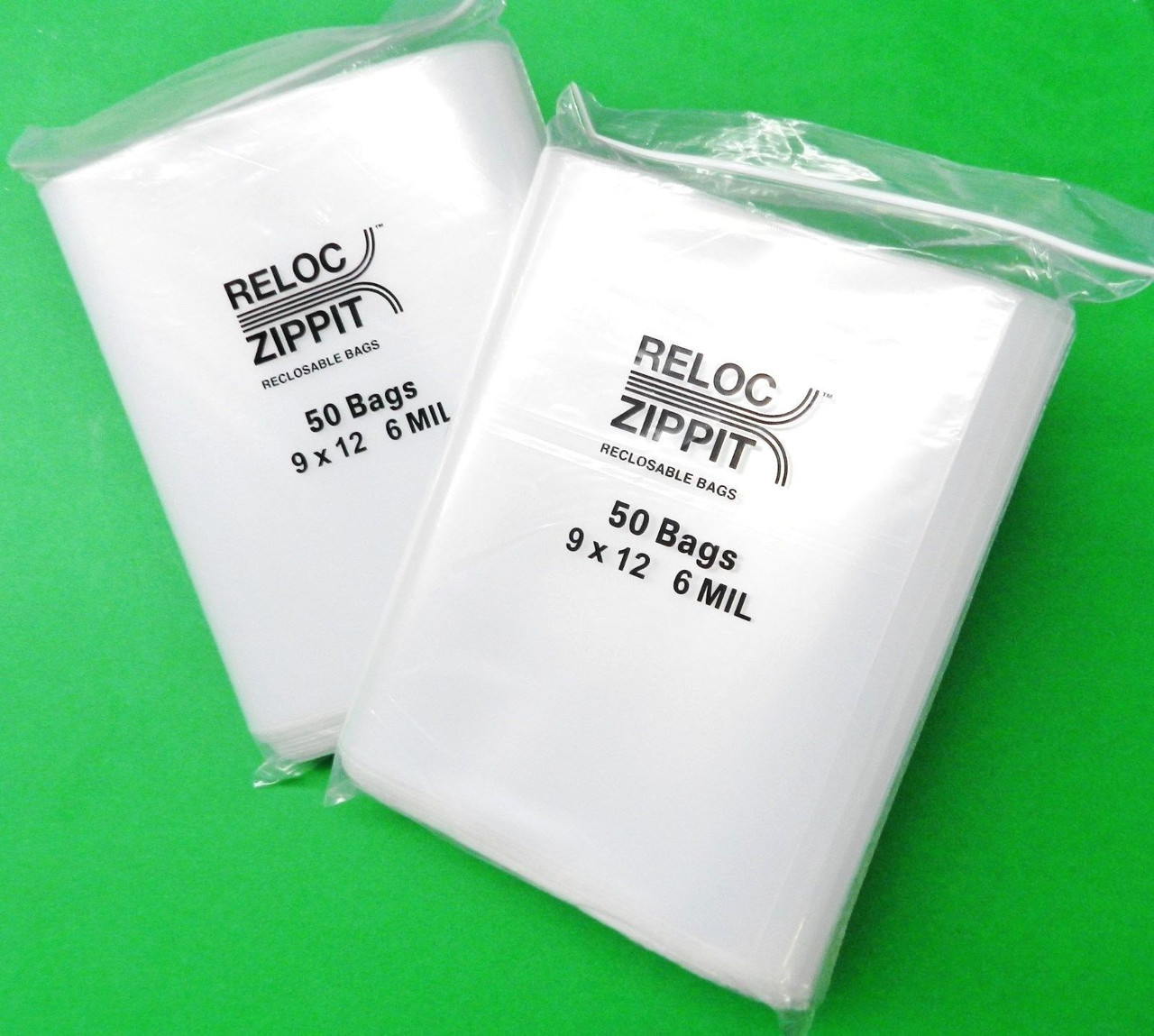 6 Mil Zip Seal Top Squeeze lock Bags 9" x 12" Reloc Clear Reclosable Heavy Duty Bag Pack of 500