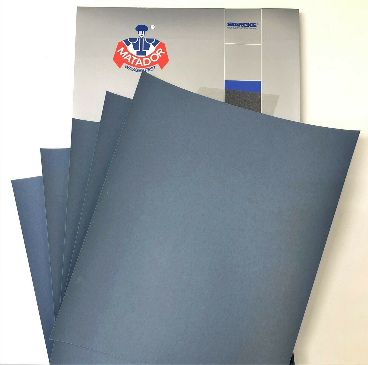 Matador Waterproof Sandpaper Wet or Dry Abrasive Paper 1000 Grit Per Pack of 50 Made in Germany