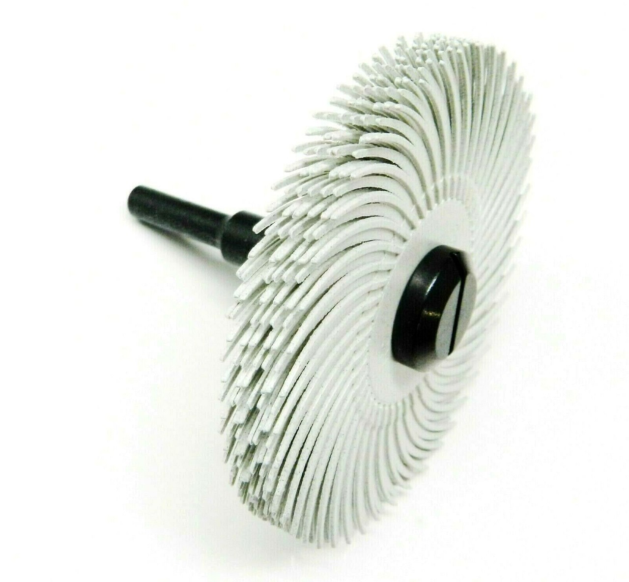 3m Radial Bristle Disc 3" 120 Grit White with 1/4" Mandrel 6 Brushes and Arbor Set