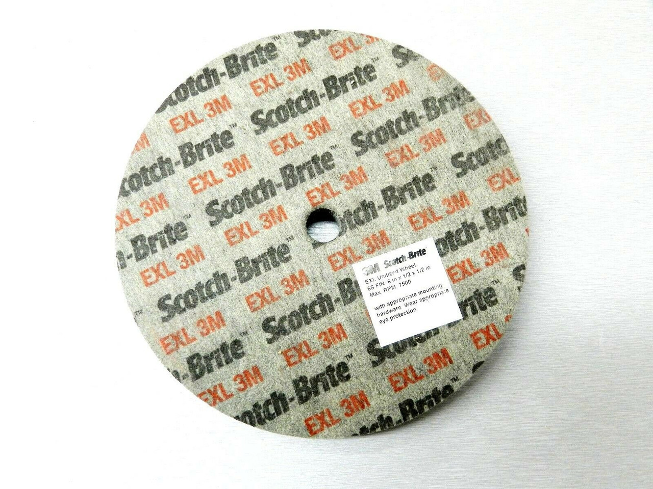 3M Scotch-Brite EXL Unitized Wheel 6" x 1/2" x 1/2" 6A MED