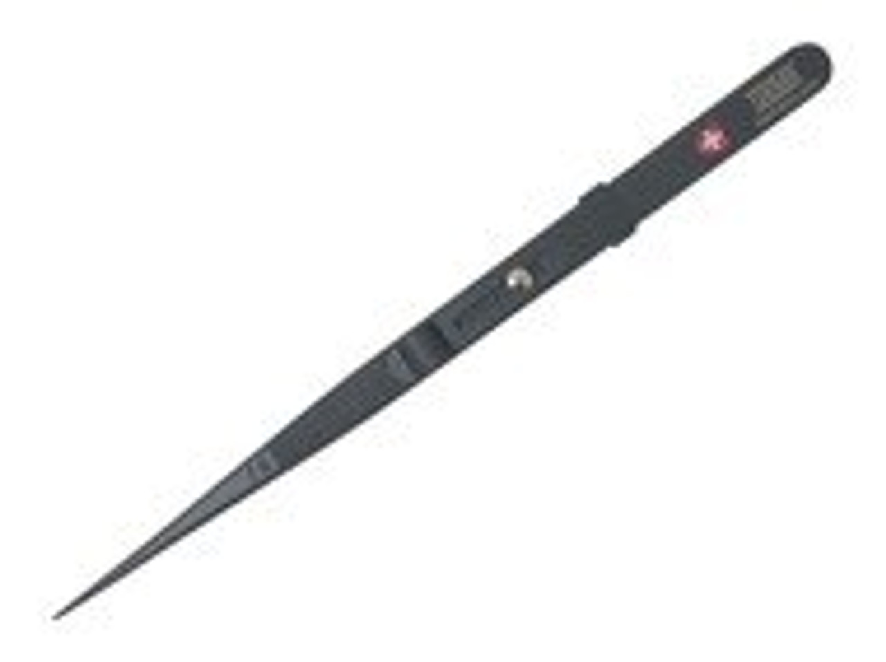 Diamond Locking Tweezers Grooved Large Black 