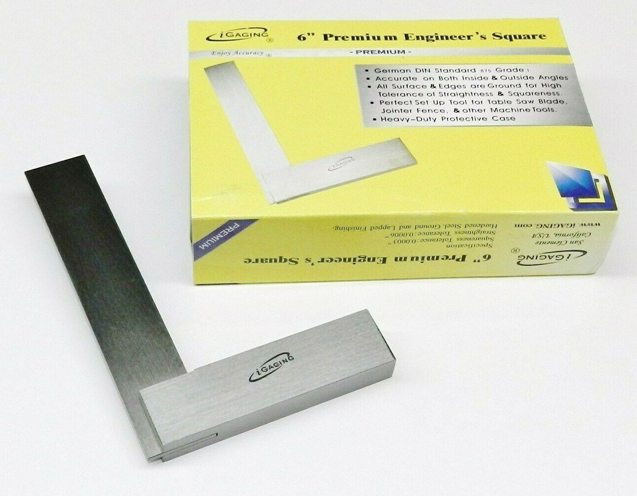 Machinist Square 6" iGAGING Precision Engineers 90º Right Angle Din Standard 875