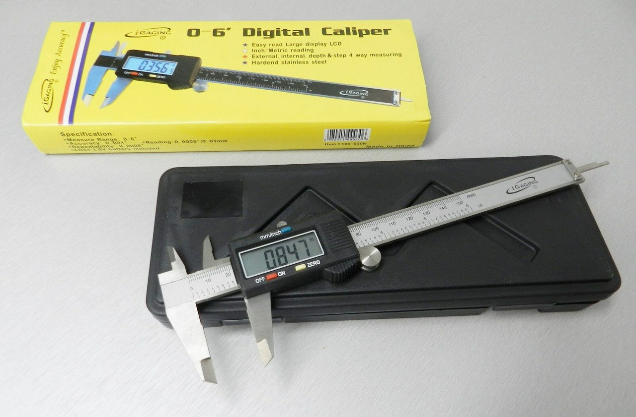 C2 150mm Stainless Steel Electronic Digital Vernier Caliper Micrometer Guage LCD 