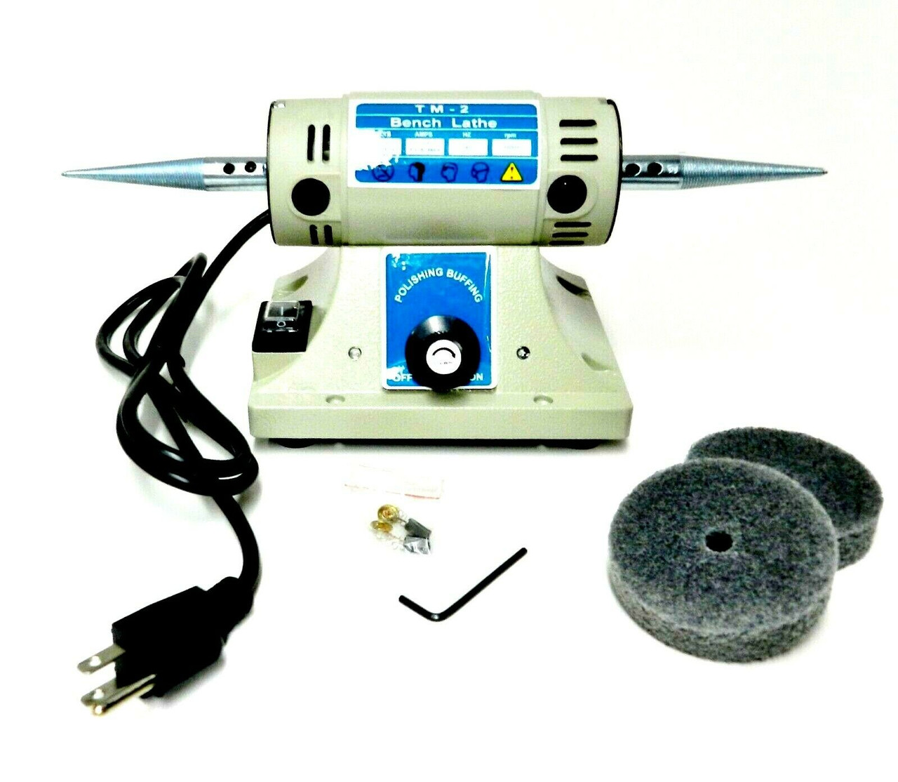 BENTISM Bench Buffer Polisher, Jewelry Buffer Polisher Adjustable Speed  Bench Grinder Polishing Machine 