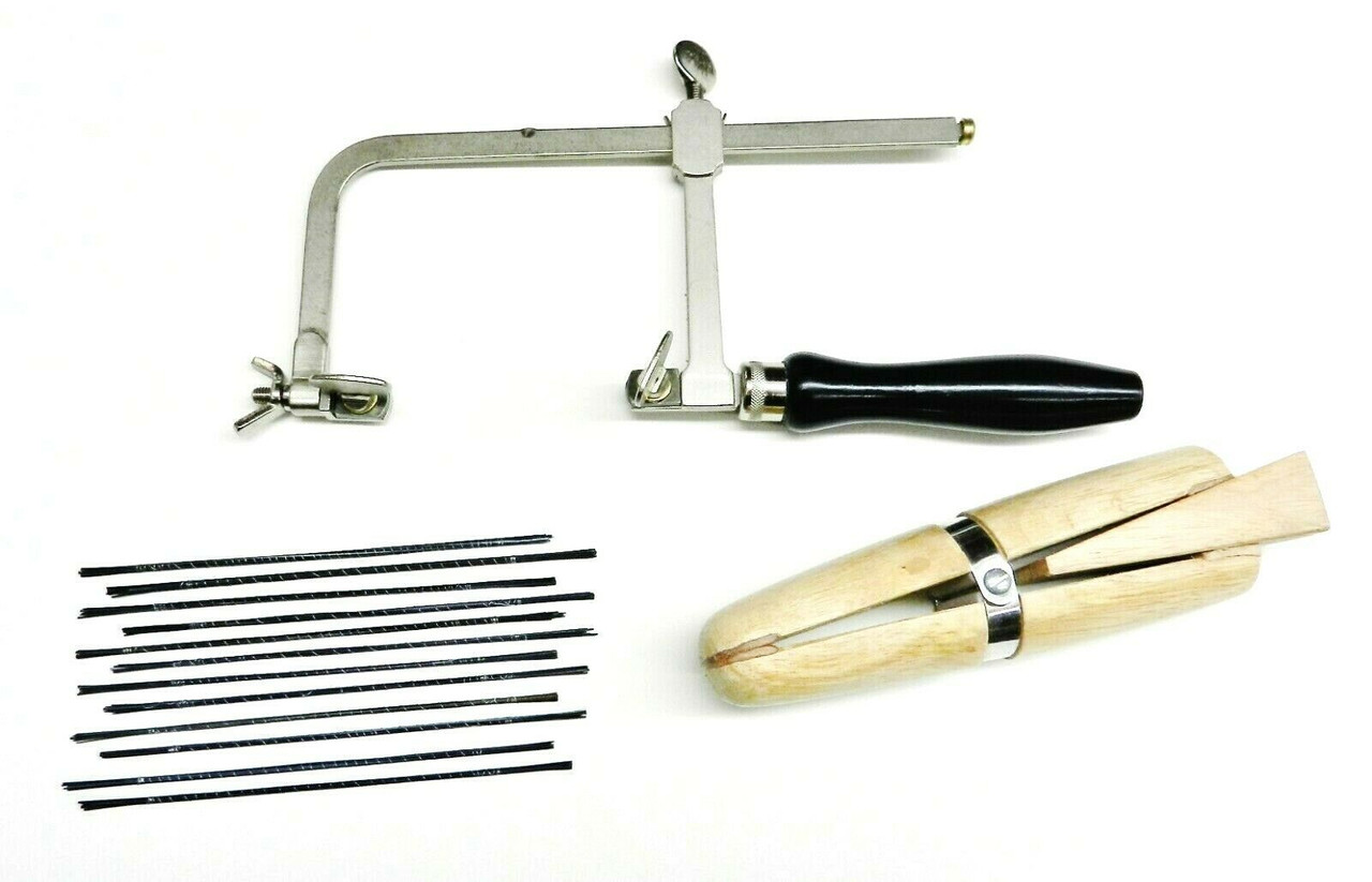 Jewelry Making Set - Bench Pin Jewelers Saw Frame Ring Clamp Jewelers Saw Blades