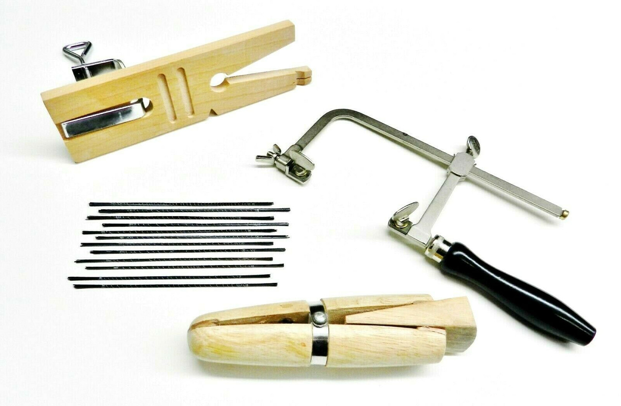 Jewelers Saw Frame & Ring Clamp and 4 Dz Swiss Blades - Jewelry Making  Tools Set
