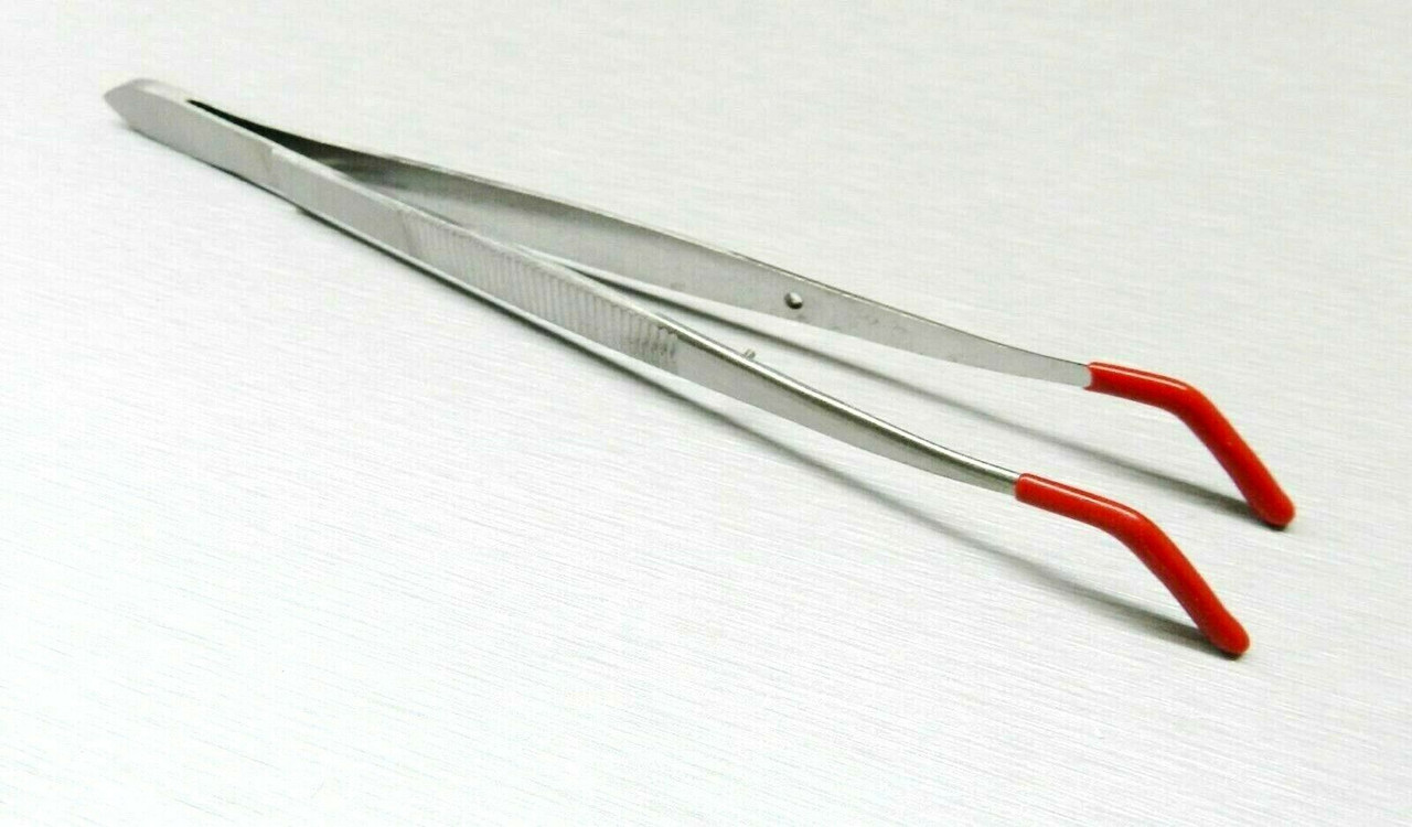 Tweezers Bent Tip Tweezer with Rubber Tips PVC Coated Jewelry Hobby Crafts  Tools