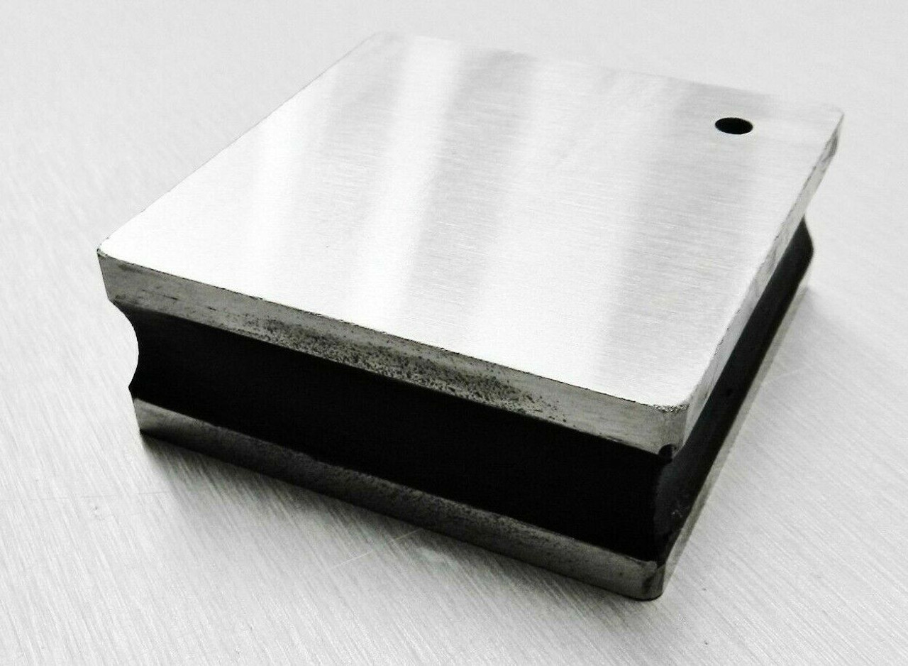 Steel Bench Block Flat 1" Smooth Anvil Grooved Sides Jewelry Tool A1 Premium