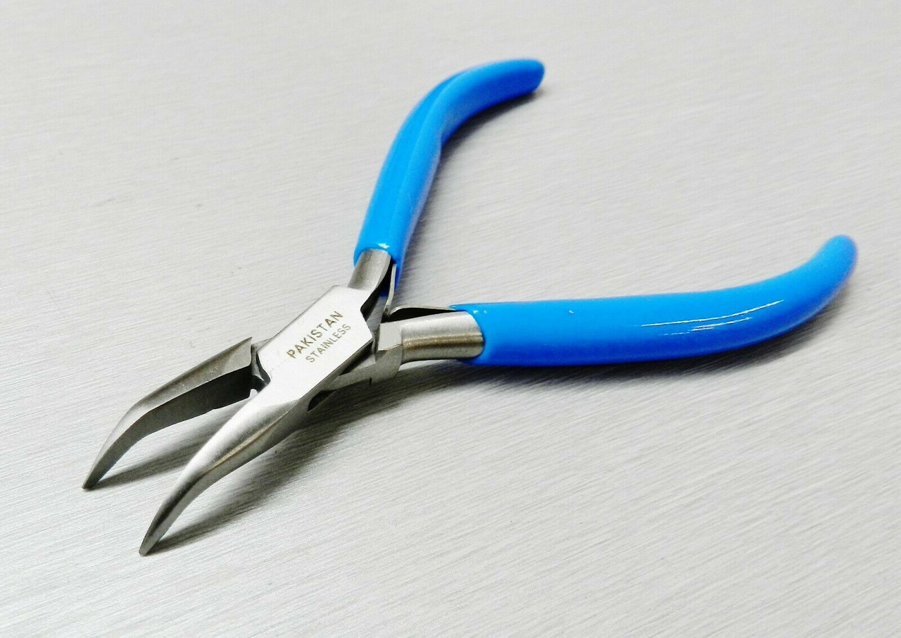 Plier Bent Nose Smooth Tips Slim Line Jewelry Hobby Wire Work Pliers 7 Series