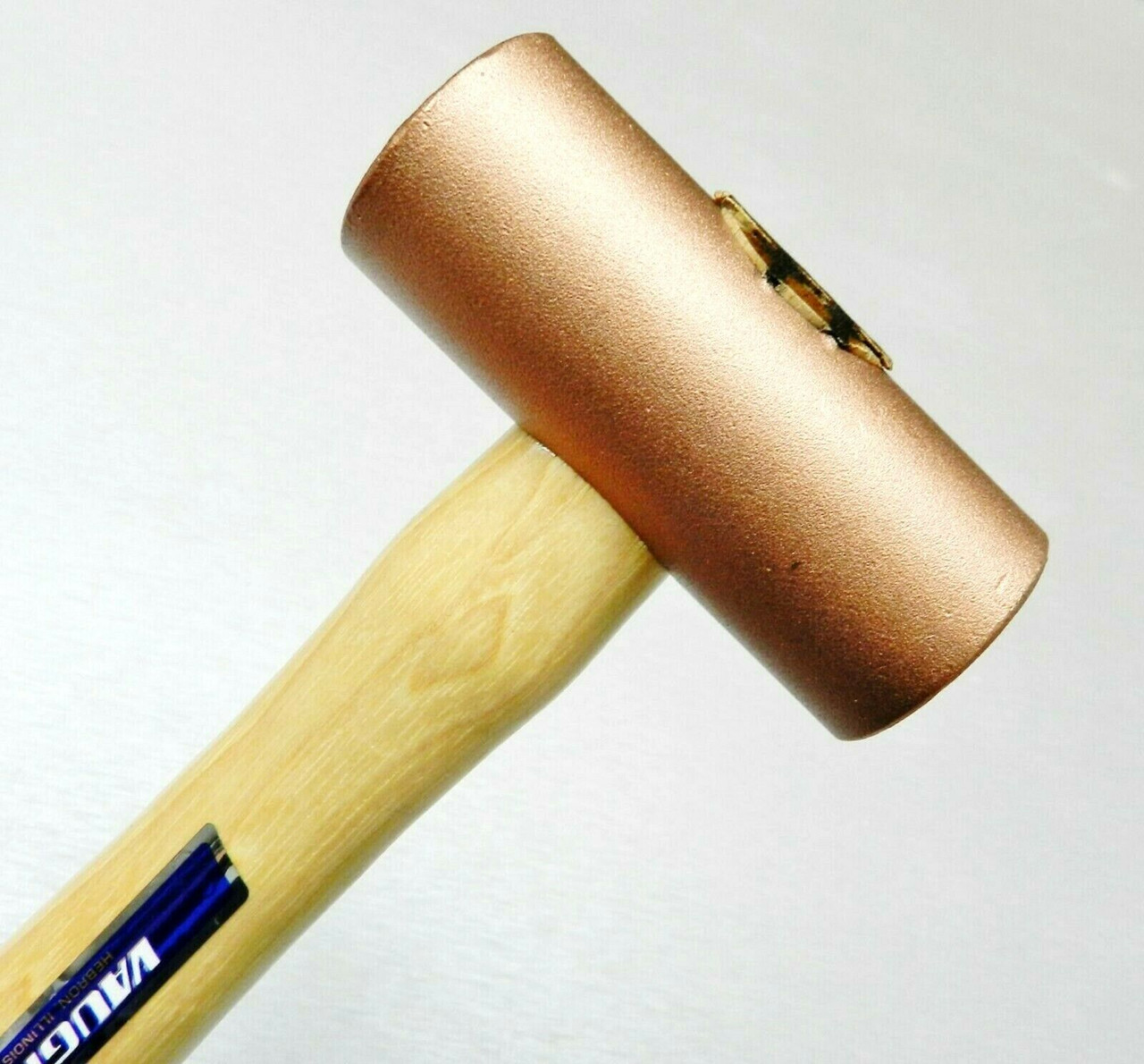 Copper Mallet 4 Pound Solid Head Vaughan 59216 Copper Hammer CM200 2" Face