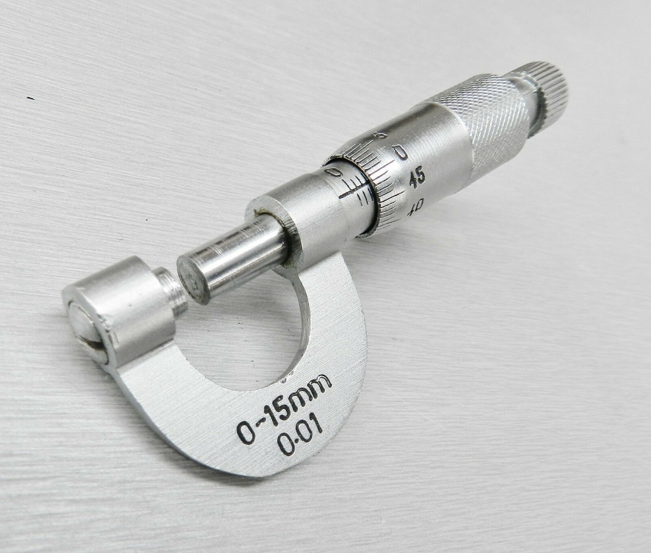 Mini Micrometer 15mm Small Micrometer Pocket Size Metric 0-15mm x 0.01mm