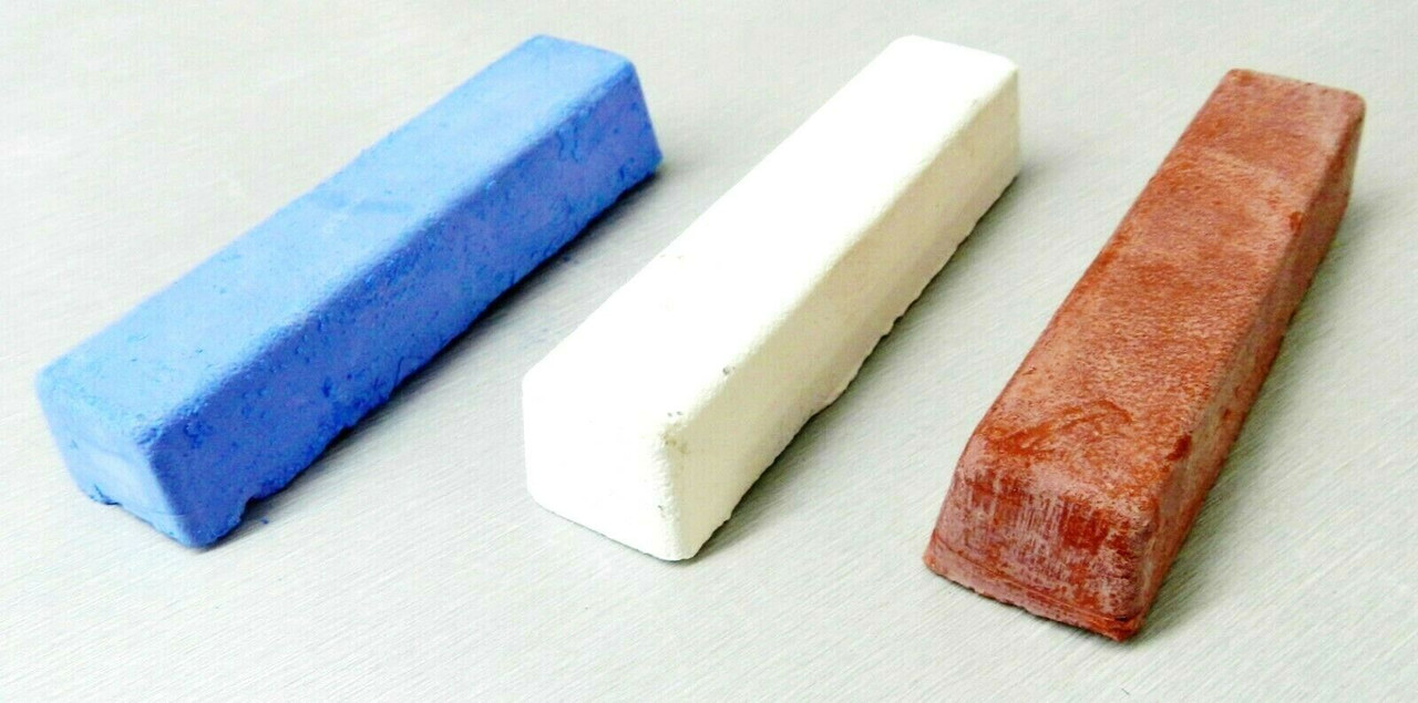 Jewelers Rouge Polishing Compound Red White & Blue for Gold Silver 3 Bars