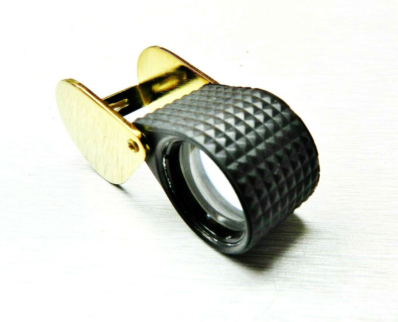 18 MM - 10X Triplet Diamond Cut Gold Eye Loupe, INSP-0017