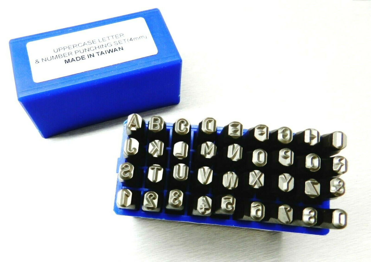 4mm Number & Letter Punches 36pc A-Z Set Boxed Jewelry & Leather