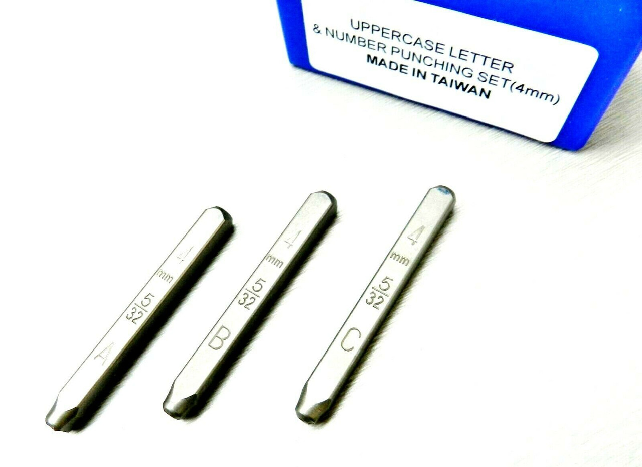 4mm Number & Letter Punches 36pc A-Z Set Boxed Jewelry & Leather