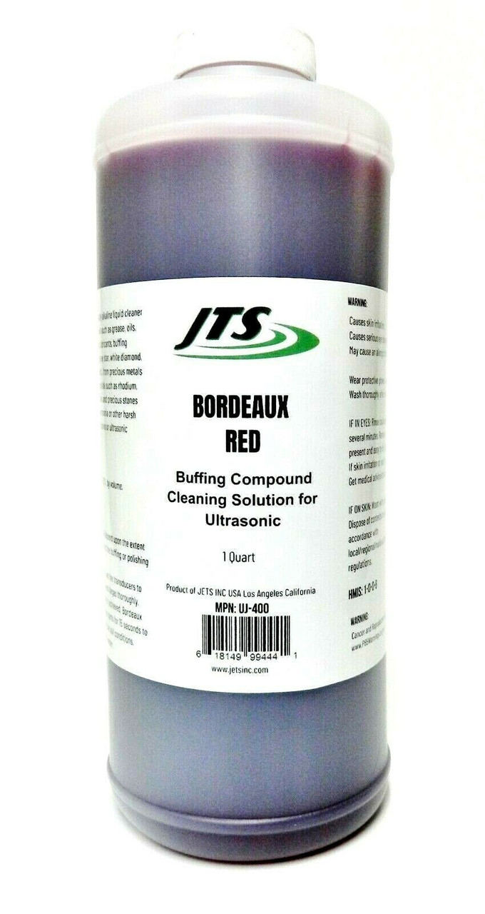 Ultrasonic Cleaning Solution JTS Bordeaux Red 1 Quart Buffing Compound  Remover