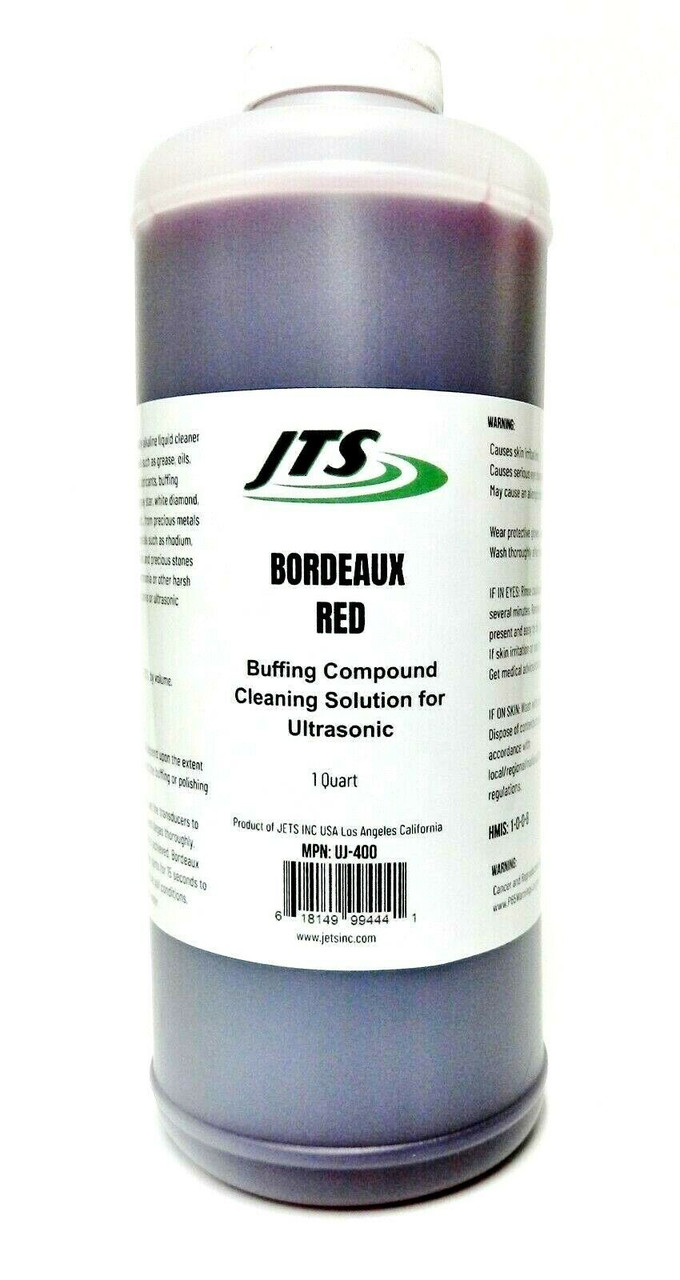 Ultrasonic Cleaning Solution JTS Bordeaux Red 1 Quart Buffing Compound Remover