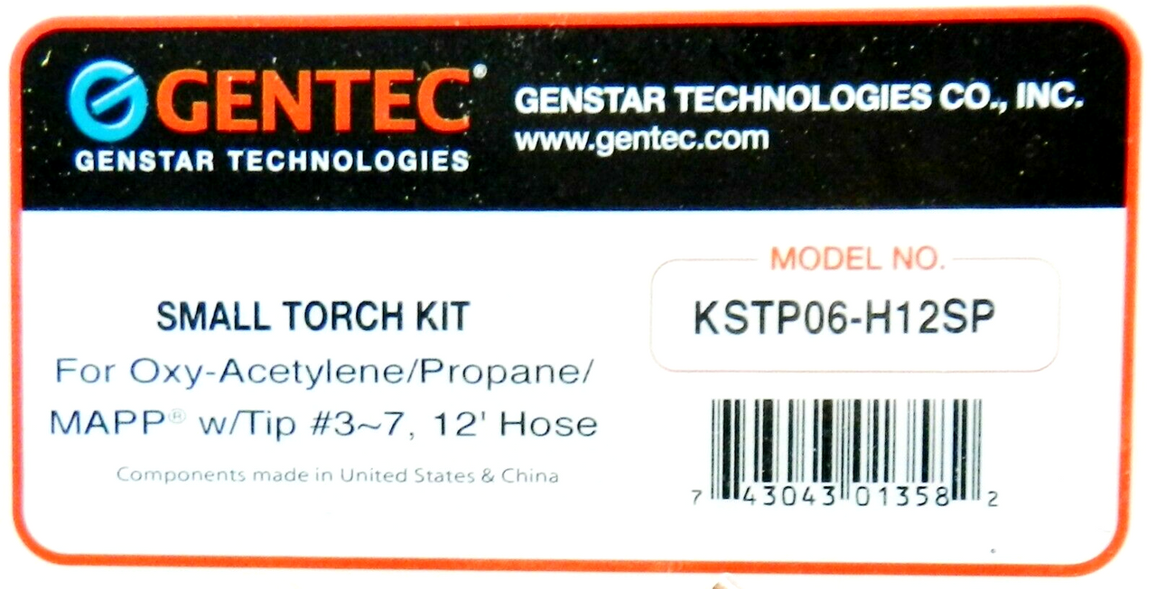 Gentec Small Torch Kit Jewelry Soldering Brazing with 5 Tips # KSTP06-H12SP