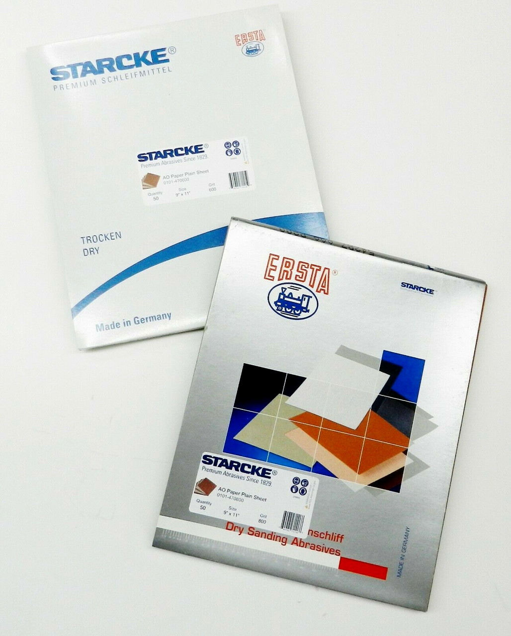 STARCKE Sandpaper 320 Grit Aluminum Oxide 9" x 11" Sheets 50 Pcs Made in Germany