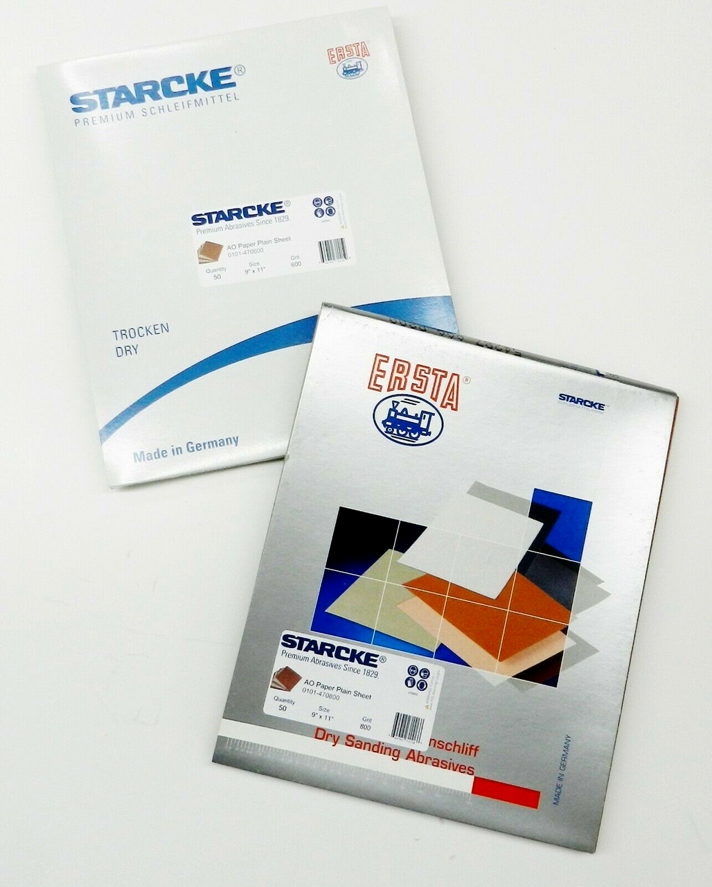 STARCKE Sandpaper 800 Grit Aluminum Oxide 9" x 11" Sheets 50 Pcs Made in Germany