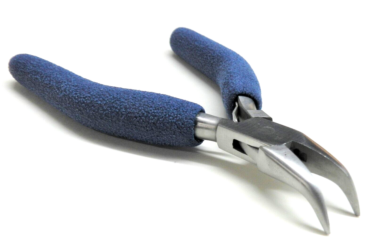 Bent Nose Pliers Foam Handles Ergonomic Wire Wrapping Jewelry