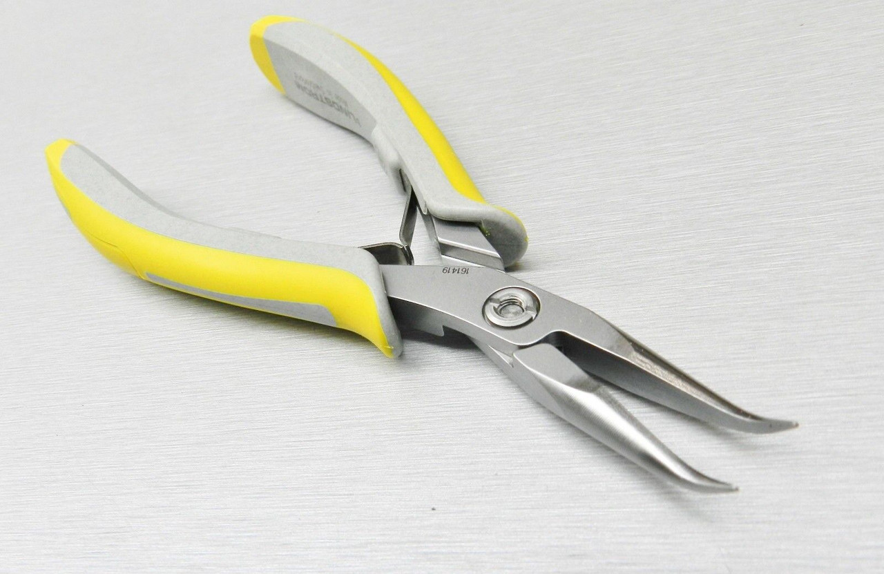 Lindstrom EX 7892 Plier Bent Tip Chain Nose Pliers EX-SERIES Smooth Jaws SWISS