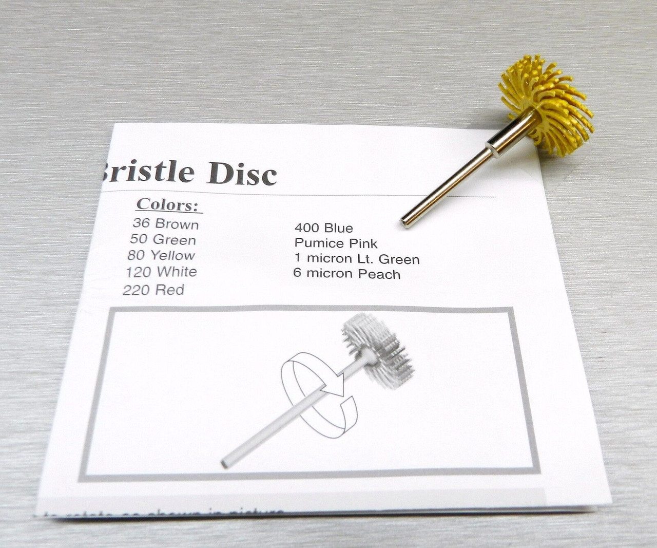 3M Radial Bristle Discs 3/4" Yellow bristle brush 80 Grit 6 discs Coarse Grade