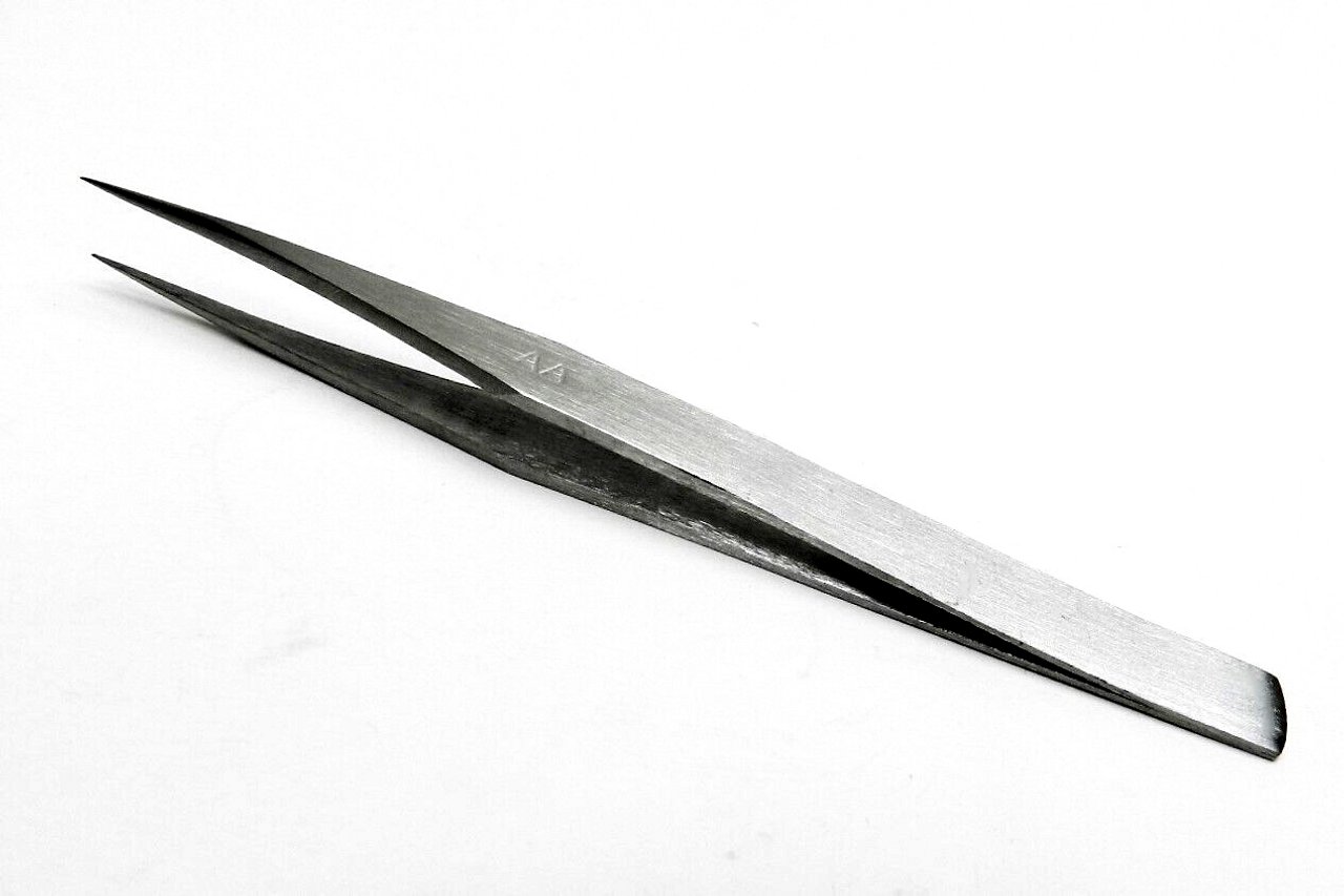 Tweezers AA Stainless Steel and No-Magnetic Jewelry Hobby Crafts Multi-Purpose 5"