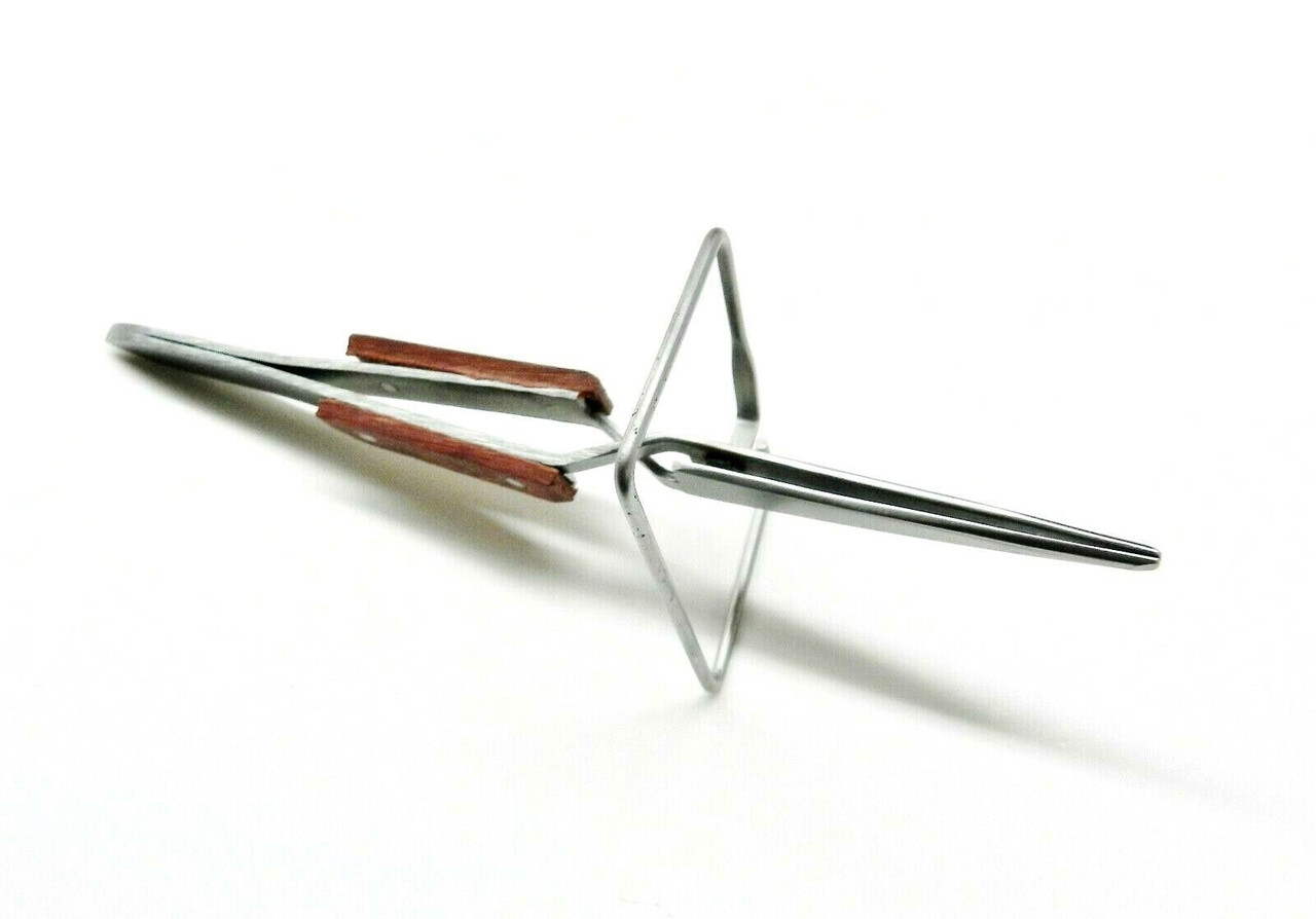 Fiber Grip Blunt Tip Stainless Steel Jewelry Tweezers with Cross Lock, Stand Up and Third Hand Functions By JTS