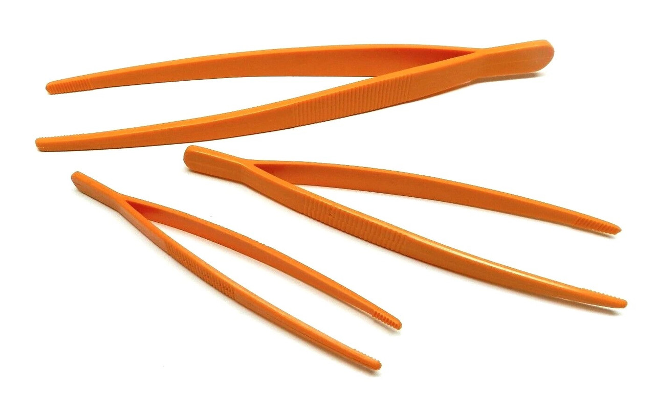 3 Plastic Tweezers Set Forceps General Purpose Utility Tweezer 5-3/4" - 7' - 10"