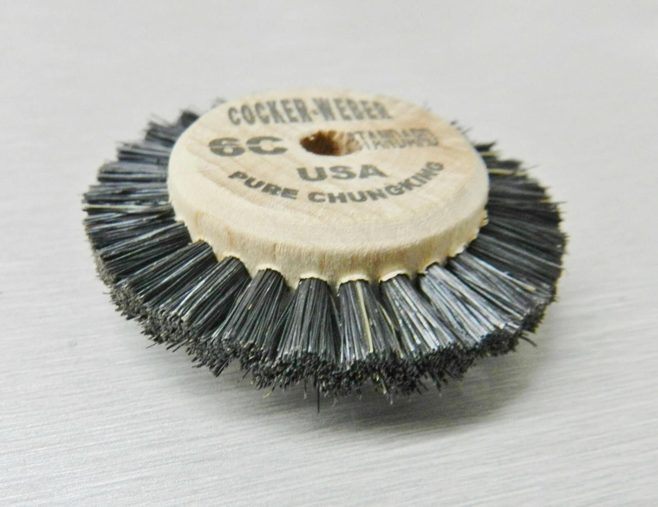 Jewelers Polishing Wheel Brush Wood Hub Chungking 6C 2 Row Cocker Weber 6 Pcs