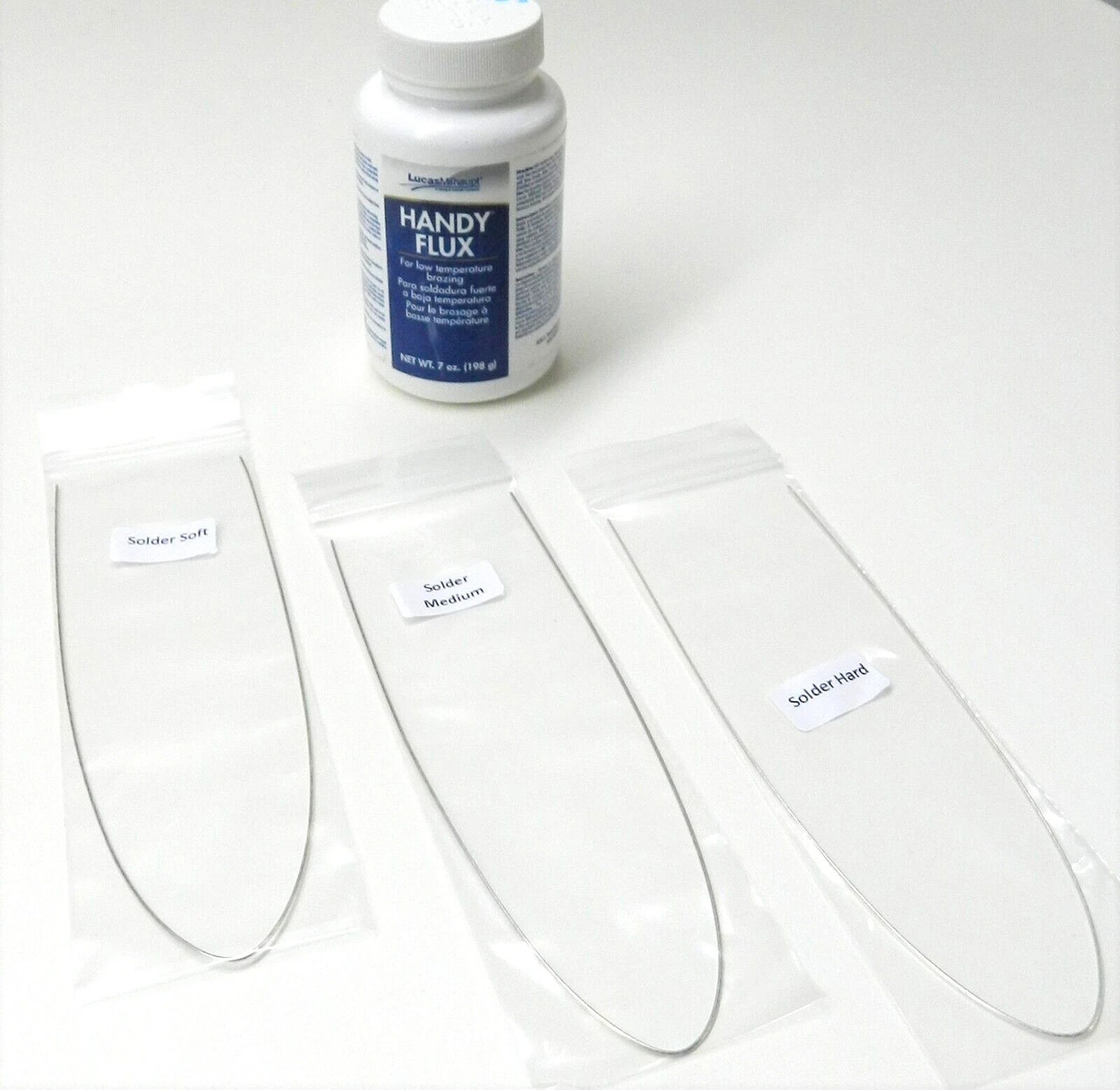 Jewelry Soldering Kit Handy Flux Jewelers Silver Solder Wires - Soft - Medium - Hard