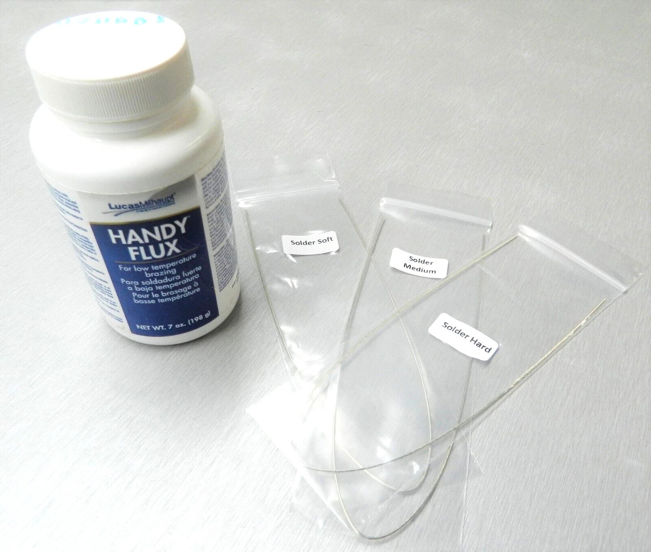 Jewelry Soldering Kit Handy Flux Jewelers Silver Solder Wires - Soft - Medium - Hard