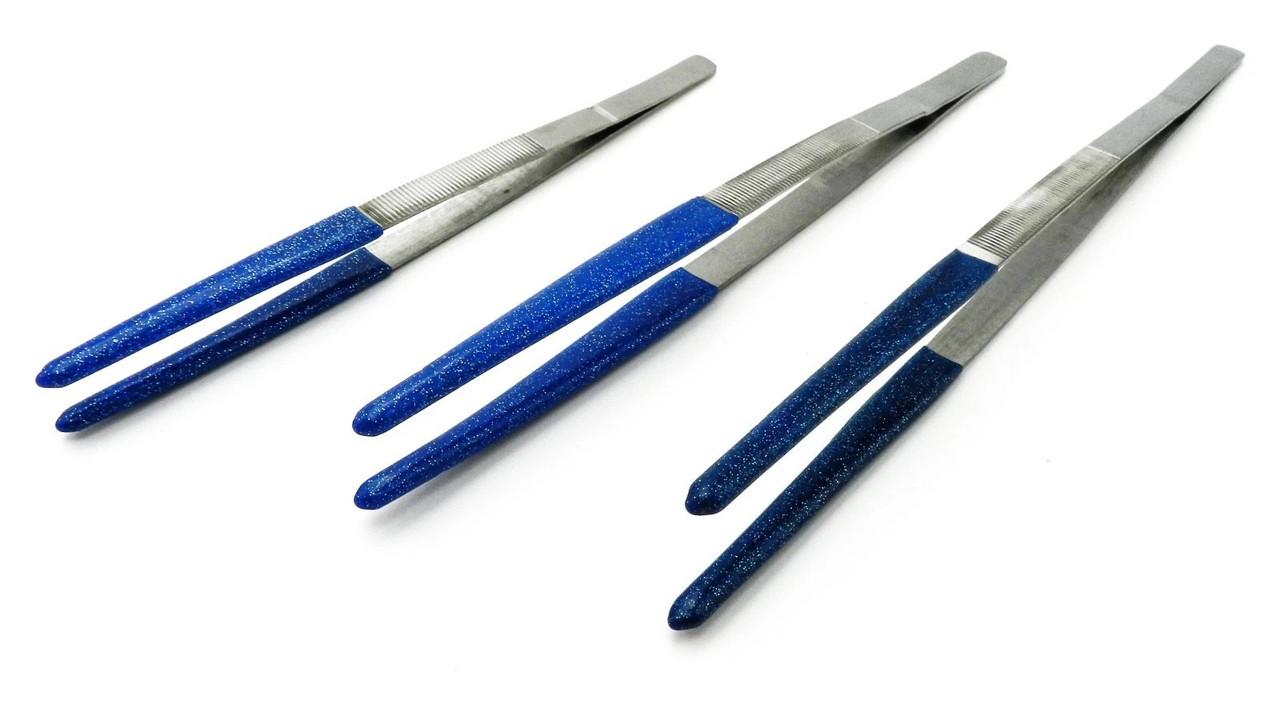 3 Tweezers Set Steam & Ultrasonic PVC Rubber Coated Tips Non Marring 8" 10" 12” 3 Tweezers Set Steam & Ultrasonic PVC Rubber Coated Tips Non Marring 8" 10" 12”
