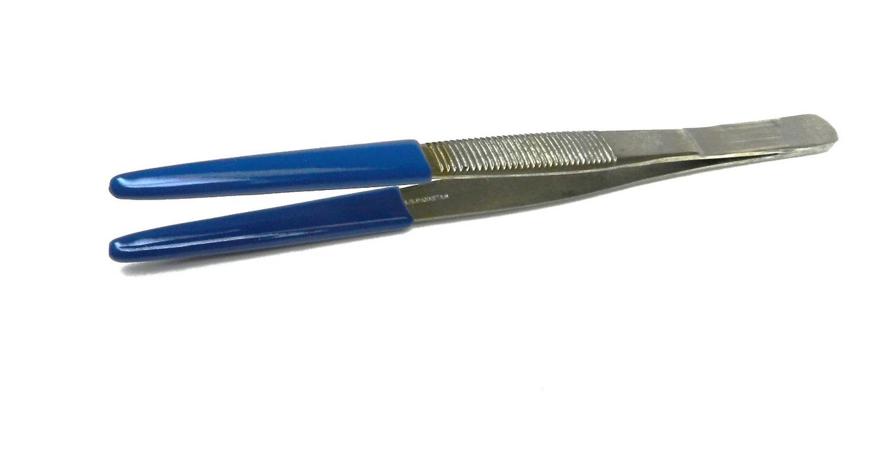 6" Tweezer Rubber PVC Tips Non Marring Parts Handling Steamer Ultrasonic Utility
