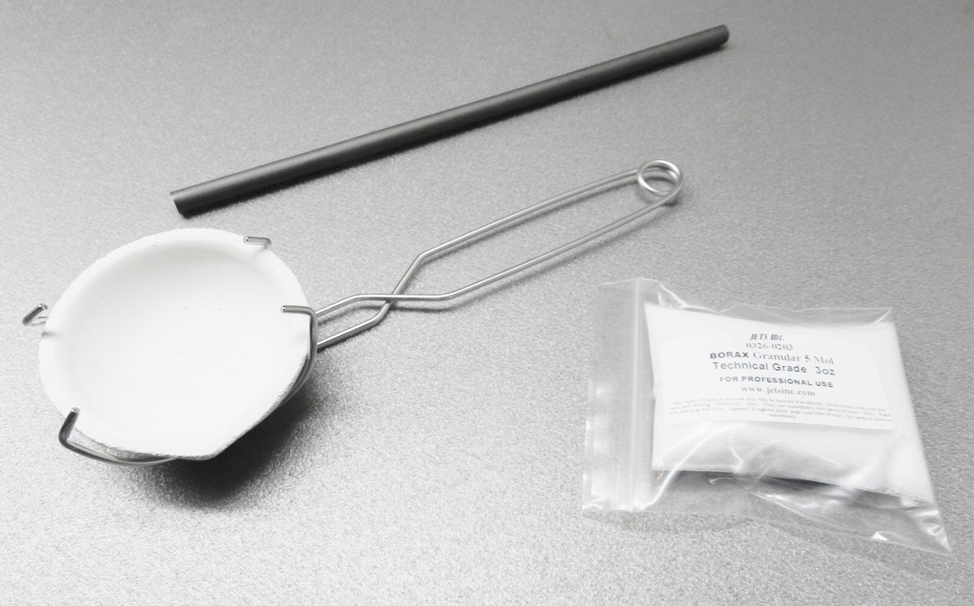 Melting Kit/ Torch Melting Gold Silver Kit Crucible Borax Handle Rod