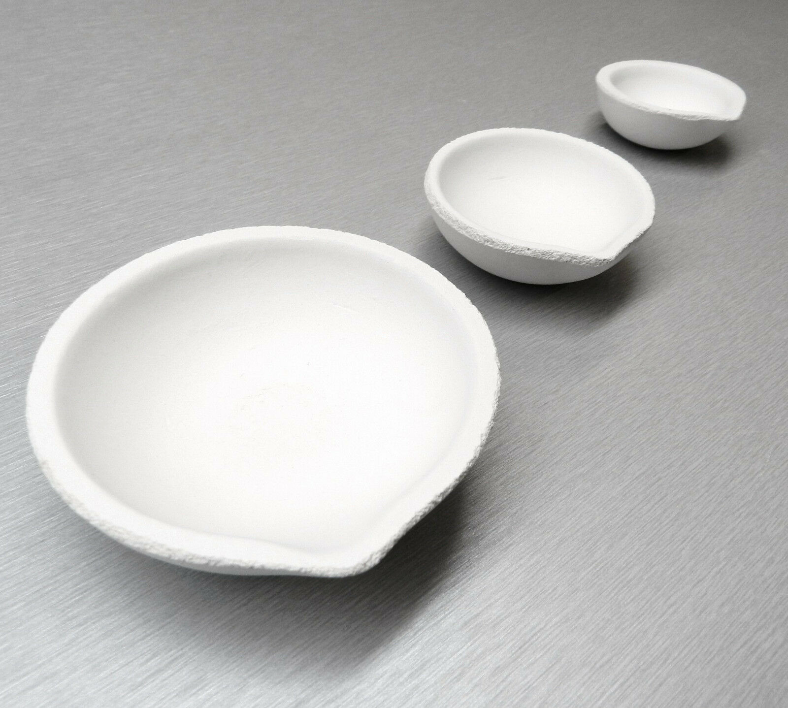 VILLCASE 3pcs Small Ceramic Crucible Cup Sets Long Melting