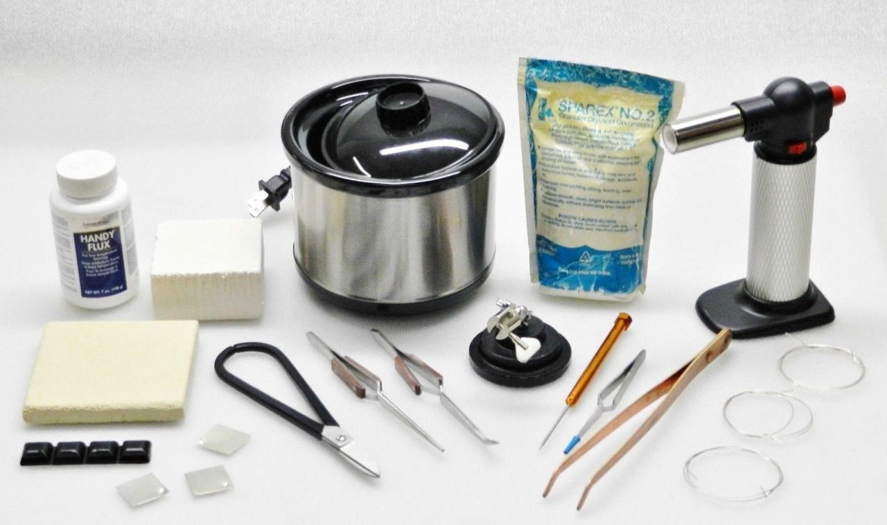 Jewelry Soldering Kit Torch Pickle Pot Solder Supplies Repair Set