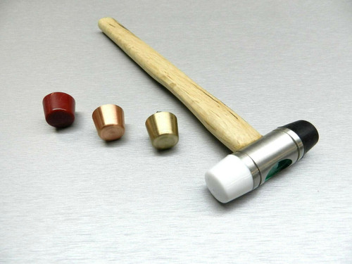 Hammer Interchangeable 5 Faces Plastic Nylon Copper Rubber Brass Mallet Jewelry