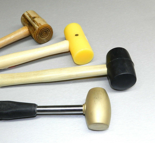 Mallets Set of 4 -Rawhide -Brass -Rubber -Nylon Mallets Jewelry Metalwork Crafts