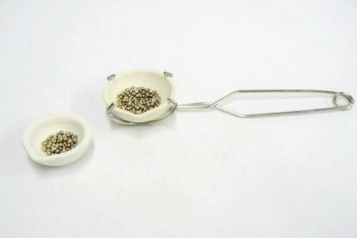 Crucibles Melting 2 Pcs Dish Cup & Small Whip Handle Tong Kit Melt Silver Gold